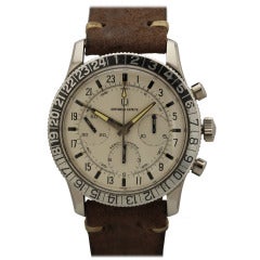 Universal, montre-bracelet chronographe Aero-Compax en acier inoxydable