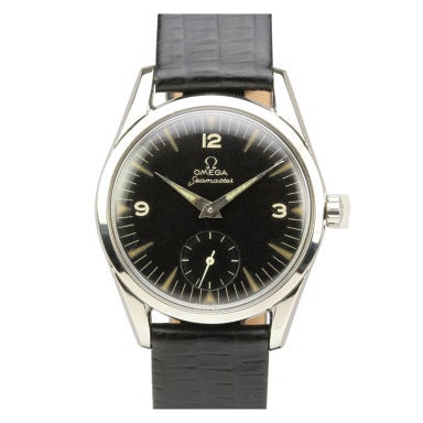 Retro Omega Stainless Steel Seamaster Wristwatch circa 1950s