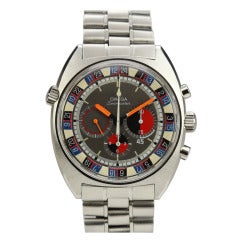 Vintage Omega Stainless Steel Seamaster Soccer Timer Wristwatch