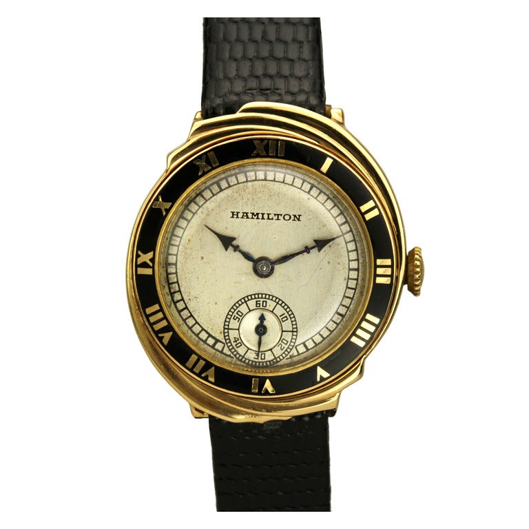 Hamilton Yellow Gold Spur Wristwatch