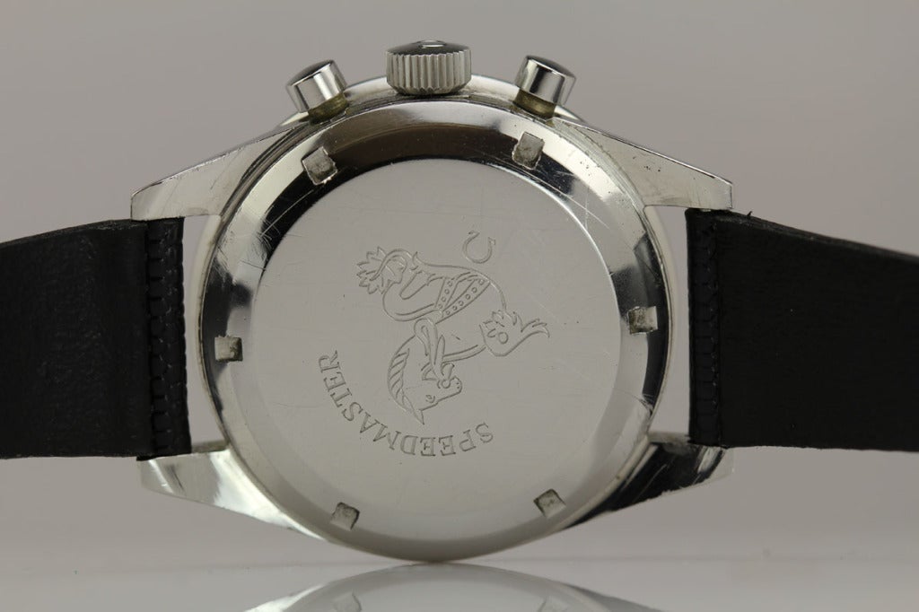 Omega Stainless Steel Speedmaster Chronograph Wristwatch at 1stdibs