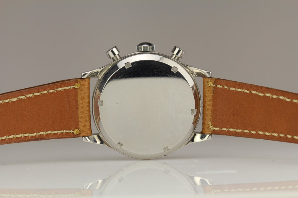 Omega Stainless Steel Chronograph Wristwatch circa 1940s 1