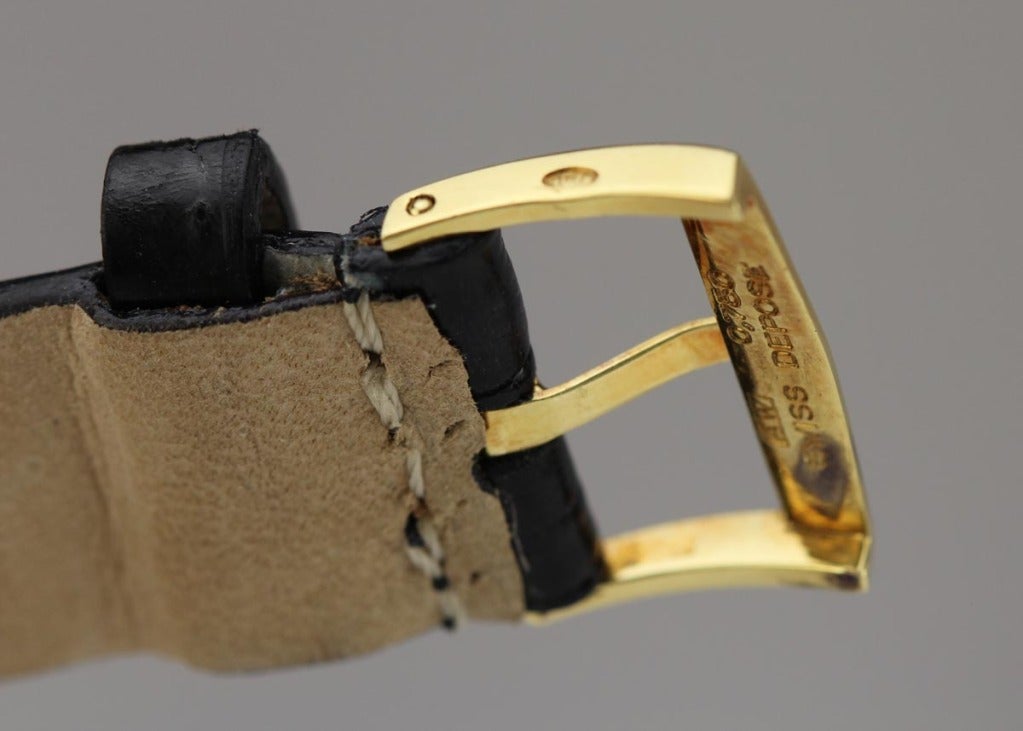 Corum for Hermes Yellow Gold Wristwatch circa 1970s 6