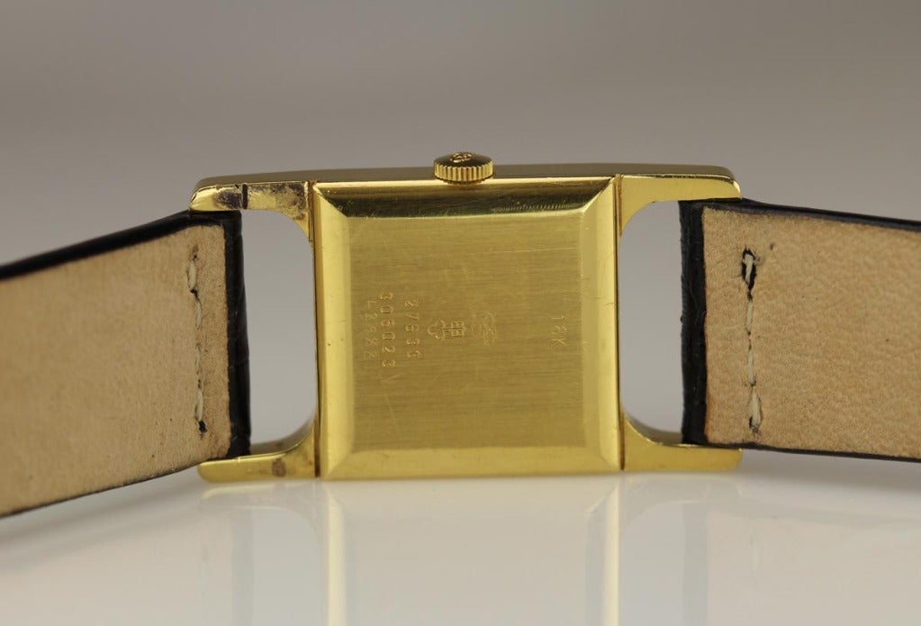 Corum for Hermes Yellow Gold Wristwatch circa 1970s 1