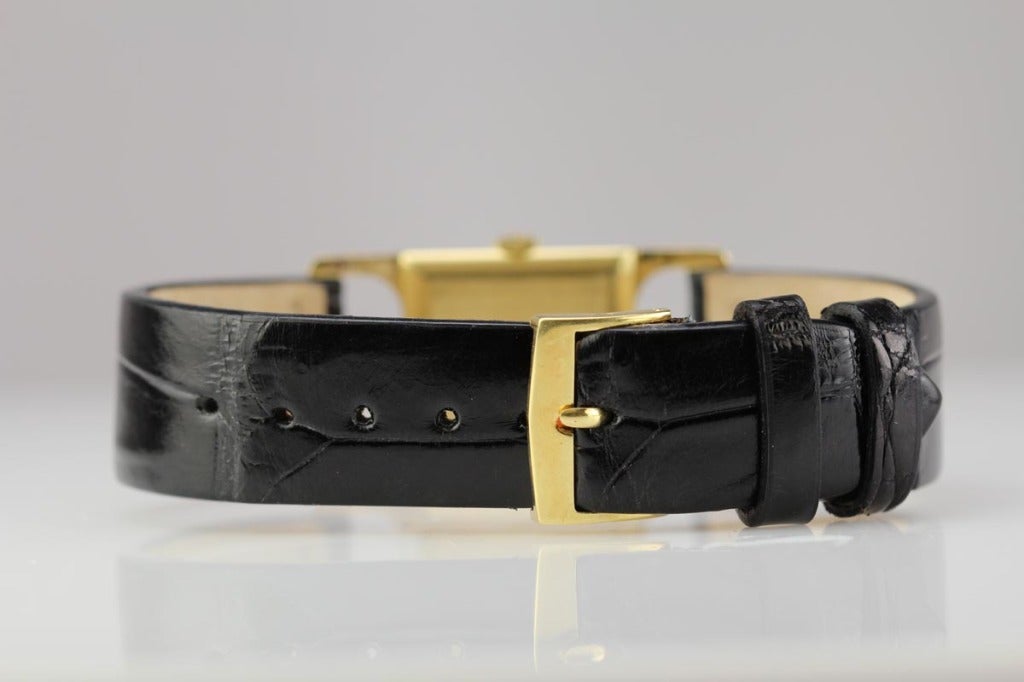 Corum for Hermes Yellow Gold Wristwatch circa 1970s 4