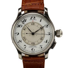 Wittnauer/Longines Stainless Steel Weems Watch Designed for US Navy circa 1940s