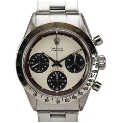 Vintage Rolex Stainless Steel Daytona Paul Newman Wristwatch Ref 6239 circa 1960s