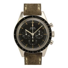 Omega Stainless Steel Pre-Moon Speedmaster Chronograph Wristwatch