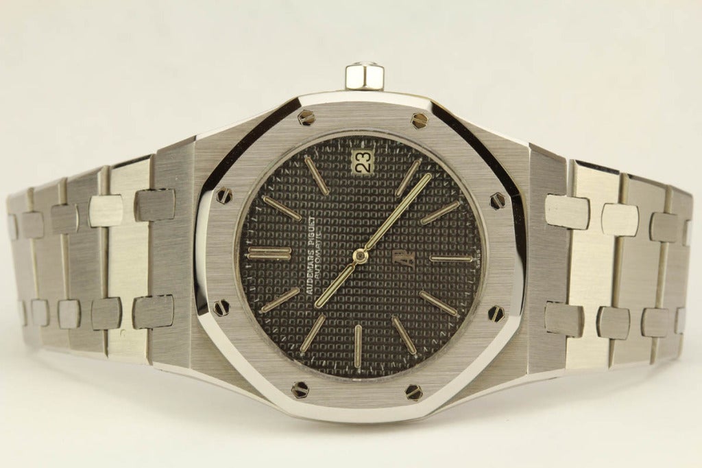 Men's Audemars Piguet Stainless Steel Royal Oak Jumbo Wristwatch A-Series Ref 5402ST