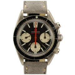 Universal Stainless Steel Space Compax Chronograph Wristwatch