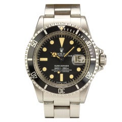Rolex Stainless Steel Submariner Wristwatch with Date Ref 1680