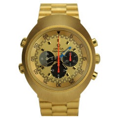 Omega Yellow Gold Flightmaster circa 1970s