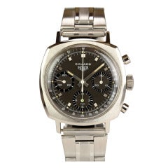 Retro Heuer Stainless Steel Camaro Chronograph Wristwatch circa 1968