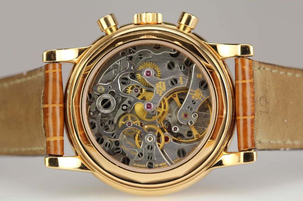 Men's Patek Philippe Rose Gold Perpetual Calendar Chronograph Wristwatch Ref 3970ER