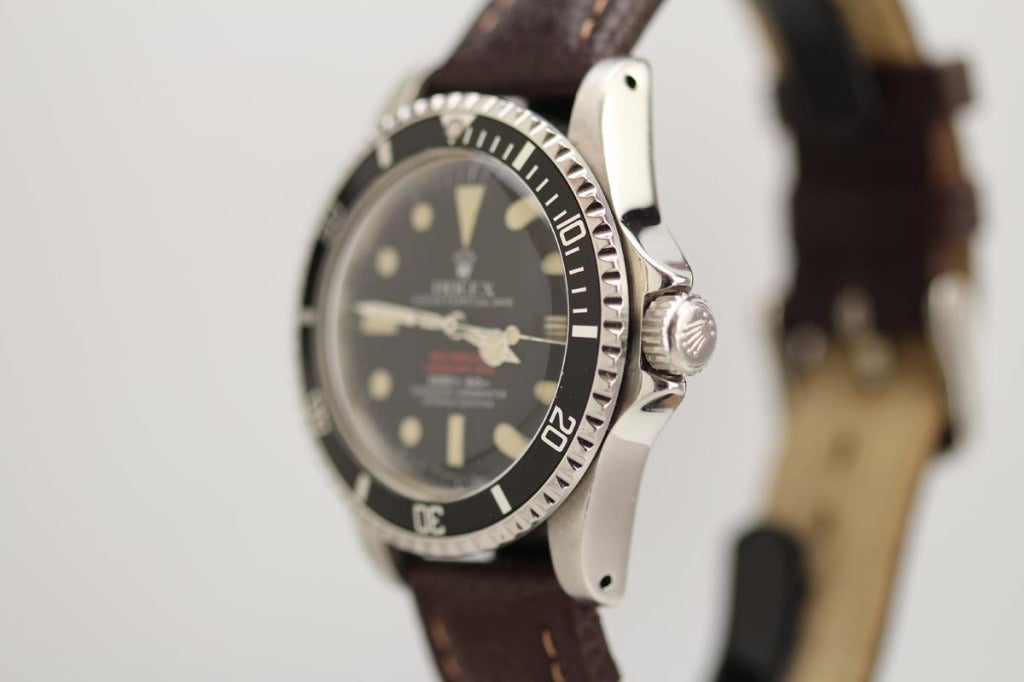 Rolex Stainless Steel Double Red Sea-Dweller Wristwatch Ref 1665