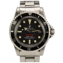 Vintage Rolex Stainless Steel Double Red Sea-Dweller Wristwatch Ref 1665