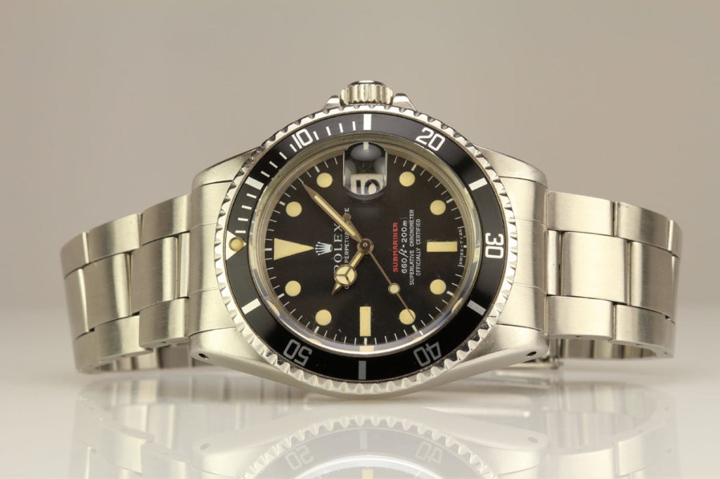 Rolex Stainless Steel Red Submariner Wristwatch Ref: 1680 1