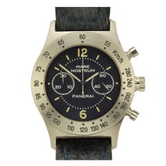 Vintage Panerai Stainless Steel Mare Nostrum Pre-Vendome Chronograph Wristwatch