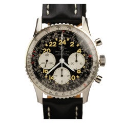 Breitling Stainless Steel Cosmonaute Chronograph Wristwatch Ref 809