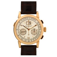 A Lange & Sohne Rose Gold Datograph Chronograph Wristwatch Ref 403.032