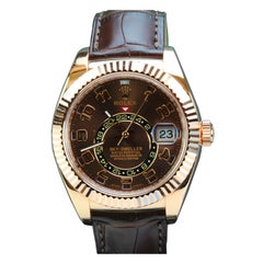 Rolex Rose Gold Sky-Dweller Chocolate Annual Calendar Automatic Watch Ref 326135