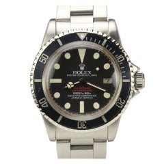 Rolex Stainless Steel Double Red Sea-Dweller Wristwatch Ref 1665 circa 1977