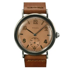 Retro Rolex Stainless Steel Precision Wristwatch Ref 4061 circa 1950s