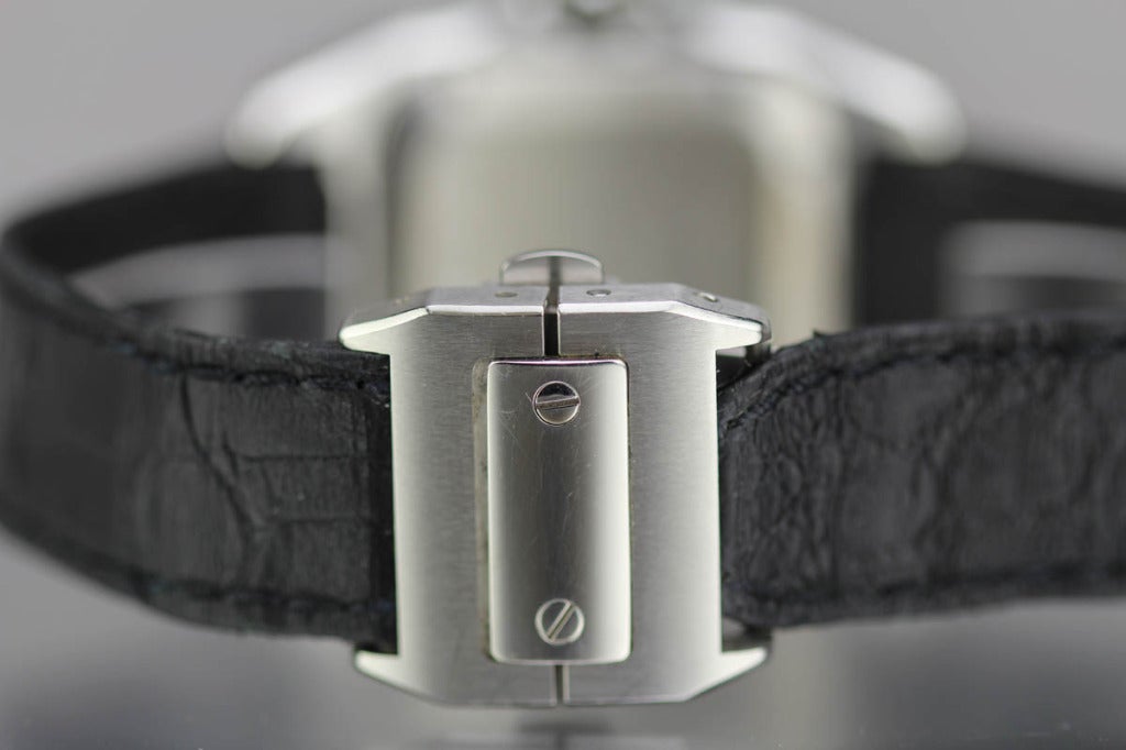 Cartier Stainless Steel Santos 100 Small Wristwatch at 1stDibs