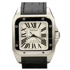 Cartier Stainless Steel Santos 100 Small Wristwatch