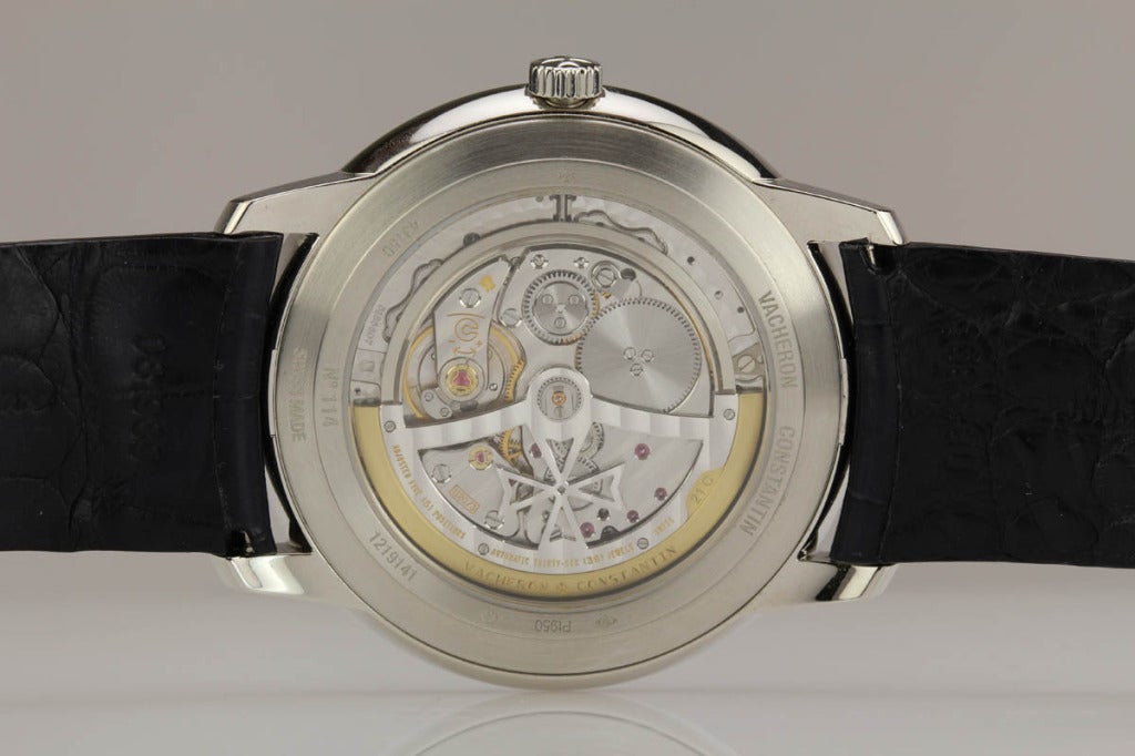Vacheron Constantin Platinum Patrimony Contemporaine Wristwatch In Excellent Condition In Miami Beach, FL