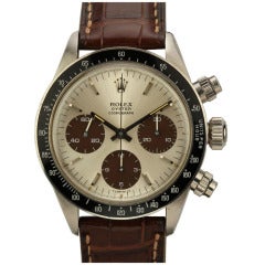 Vintage Rolex Stainless Steel Tropical Daytona Wristwatch Ref 6263