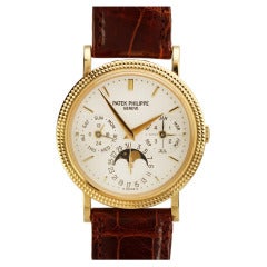 Patek Philippe Yellow Gold Perpetual Calendar Wristwatch Ref 5039J circa 2000s