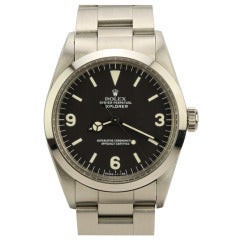 Rolex Stainless Steel Explorer Wristwatch Ref 1016 circa 1987