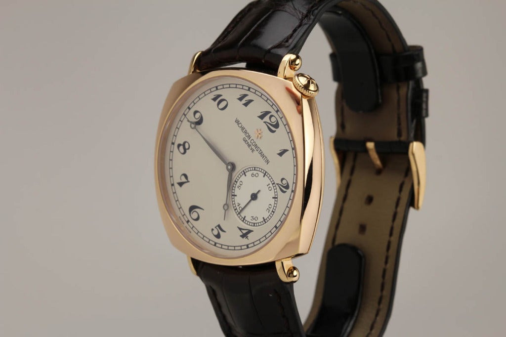 Vacheron Constantin Rose Gold Historiques American 1921 Wristwatch In Excellent Condition In Miami Beach, FL