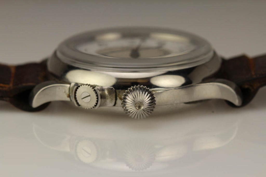 Men's Wittnauer/Longines Stainless Steel Weems Pilot's Wristwatch circa 1940s