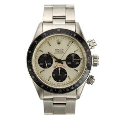 Retro Rolex Stainless Steel Oyster Cosmograph Daytona Wristwatch Ref 6263 circa 1979