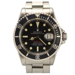 Rolex Stainless Steel "Red" Submariner Wristwatch Ref 1680 circa 1970s