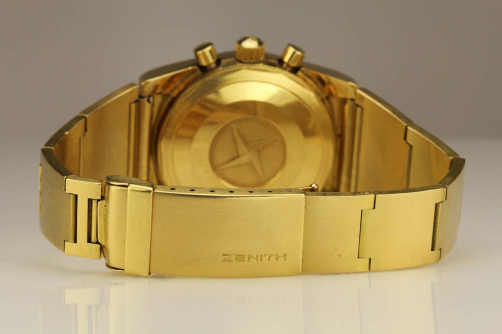 Zenith Yellow Gold El Primero Chronograph Wristwatch 1