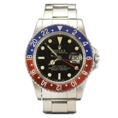 Retro Rolex Stainless Steel GMT-Master Wristwatch Ref 1675