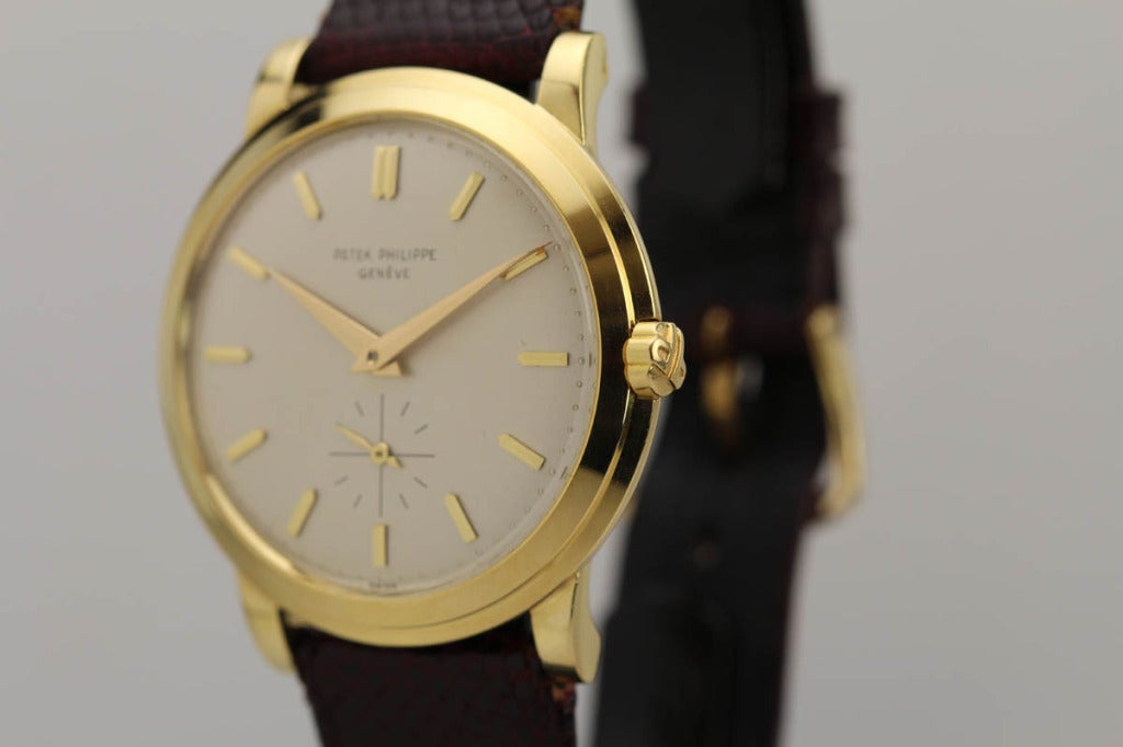 Patek Philippe Yellow Gold Automatic Wristwatch Ref 2552