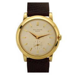 Patek Philippe Yellow Gold Automatic Wristwatch Ref 2552