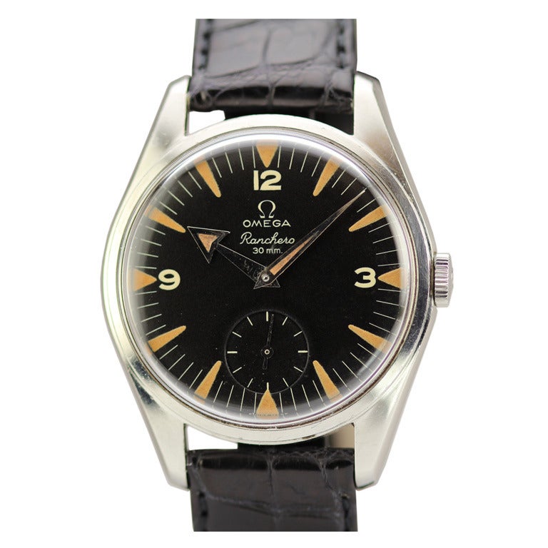 Omega Stainless Steel Ranchero Wristwatch circa 1950s