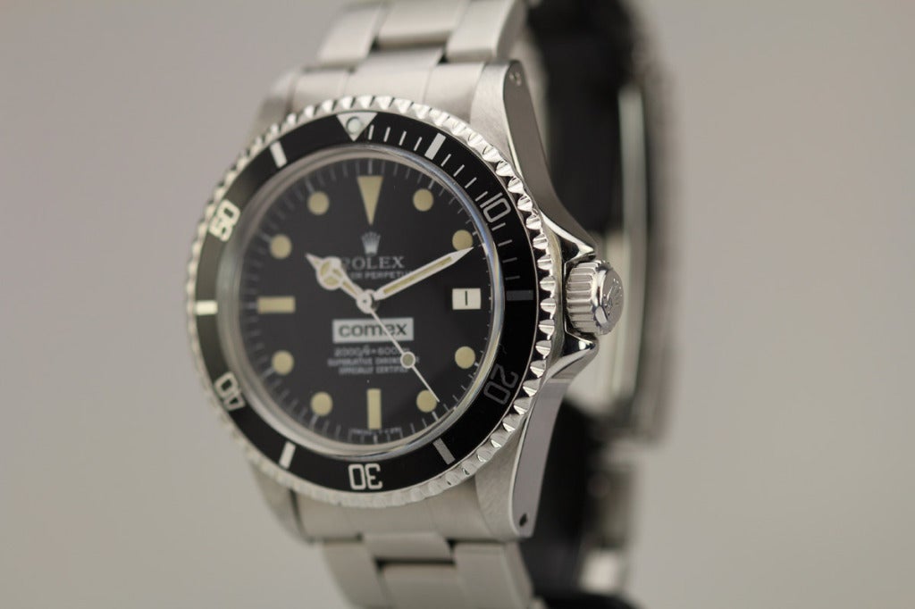 Rolex Stainless Steel Comex Sea-Dweller Wristwatch Ref 1665 circa 1970s In Excellent Condition In Miami Beach, FL