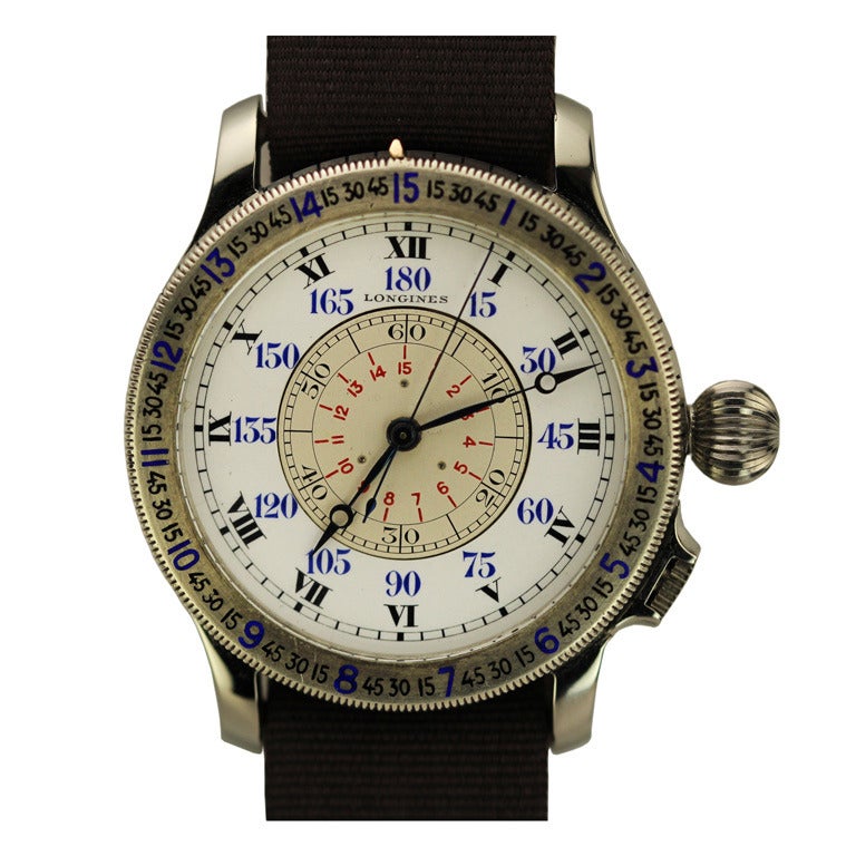 Longines Lindbergh Hour Angle Wristwatch circa 1940s