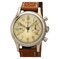 Longines Edelstahl-Chronograph-Armbanduhr um 1952