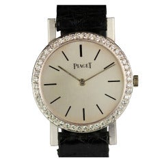 Piaget Lady's White Gold and Diamond Wristwatch circa 2000 at 1stDibs