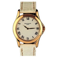 Patek Philippe Lady's Yellow Gold Calatrava Wristwatch Ref 4905 circa 2001