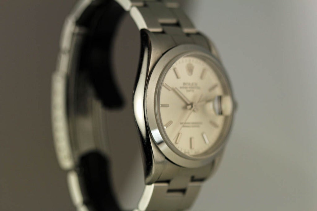 Rolex Stainless Steel Date Wristwatch Ref 15200 circa 2001 In Excellent Condition In Miami Beach, FL
