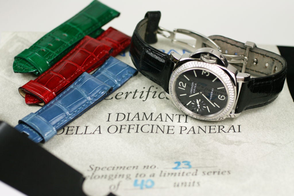 Panerai Luminor Marina Diamond Bezel reference Pam 31 and is a limited edition of 40. This is a series 