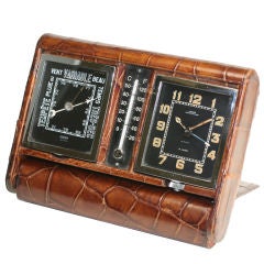 Vintage Jaeger Travel Clock Made For Hermes